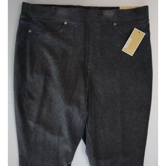 Michael Kors QH3308R0F4 Women Sz XL Gray Hi-Rise Skinny Pull-On Corduroy Pants - Picture 12 of 12
